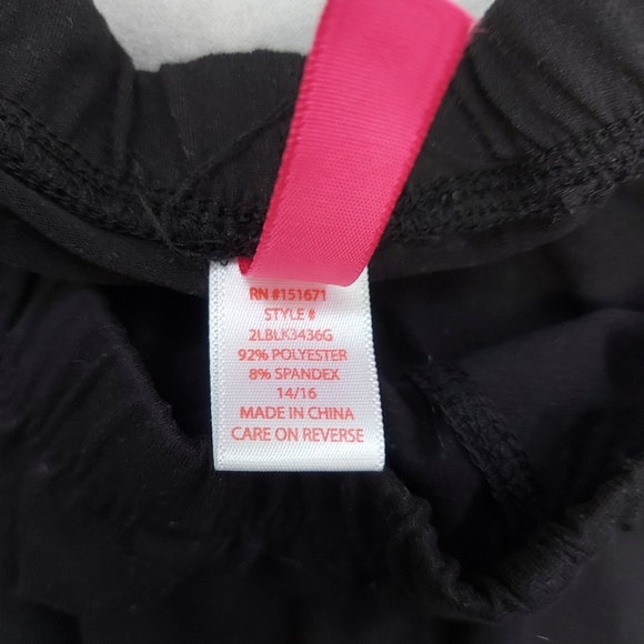 NWOT Lulu Luo Girls Black Full Length Leggings, 14/16 - Picture 5 of 6